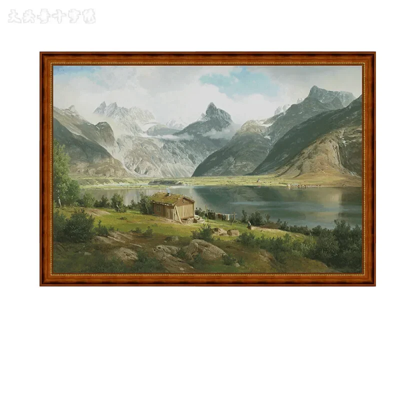 [ZZ5137-Beautiful Landscape] Stamped Cross Stitch Kit 14CT 16CT Pre Printed Canvas Cotton Threads DIY Embroidery Home Wall Decor