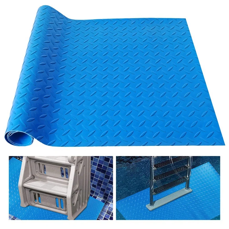 Swimming Pool Ladder Mat Protective Non-Slip Pool Step Pad With Texture,Protective Ladder Pad For Above Ground Easy To Use