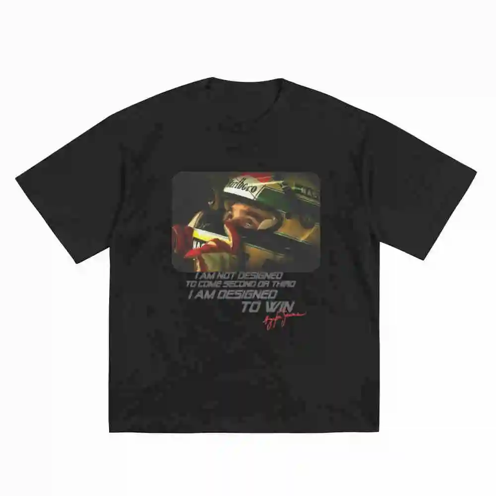 Ayrton Senna Short Sleeve Tee 100% Cotton T-Shirt