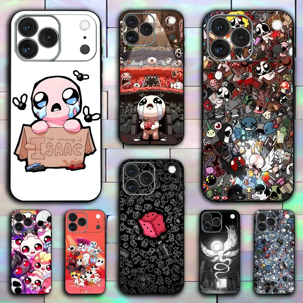 Cool The Binding of Isaac For iPhone 17,16,15,14,13,12,11,Pro,X,XS,Max,XR,Plus,Mini Soft Silicone Phone Case Black Shockproof