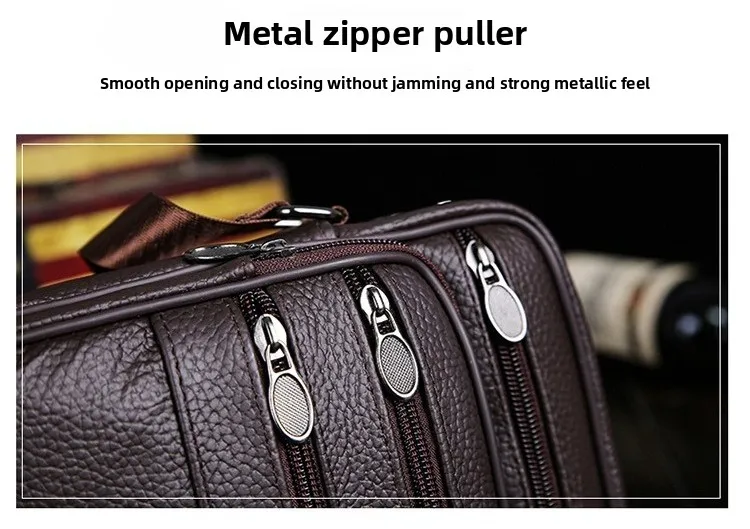 New Men's Casual Single-shoulder Bag, Business Multi-layer Crossbody Bag, Fashionable Large-capacity Small Crossbody Bag Men Bag