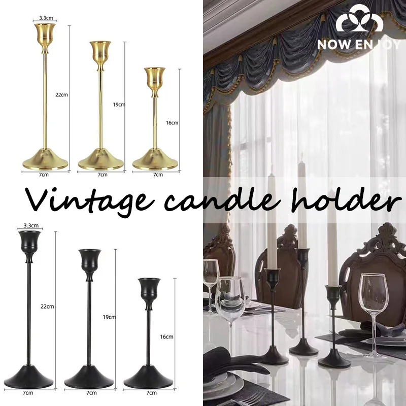 NOW ENJOY Exquisite Metal Candlestick for Wedding Table & Christmas Decor European Style Candle Stand Home Decor