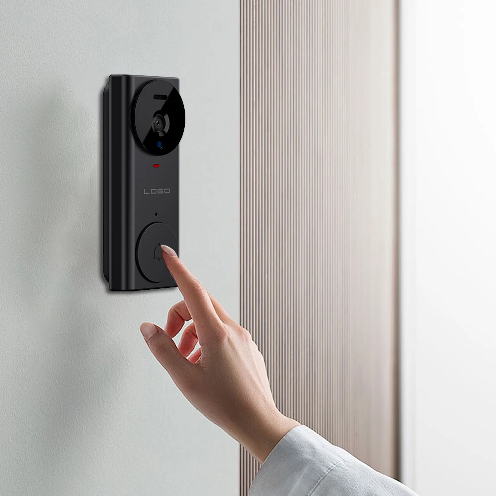 2.4G واي فاي جرس باب فيديو لاسلكي 110 °   جرس باب إنتركوم ذكي للرؤية الليلية بزاوية واسعة لمستودع المكاتب المنزلية