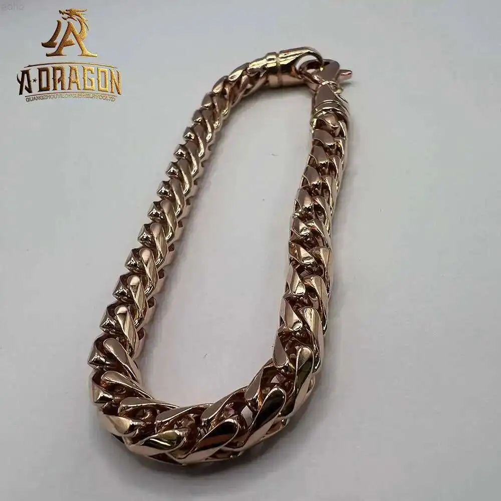 

Factory Wholesale High Quality 18mm Vvs Moissanite Diamond Cuban Link Chain Bracelet Iced Out 925 Silver Men Hip Hop Necklace