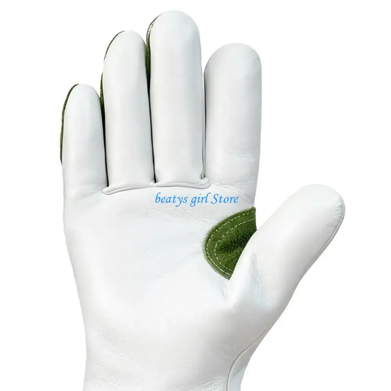 C7AB Breathable Leather Work Gloves for Heavy Duty Construction and Mechanical Repair