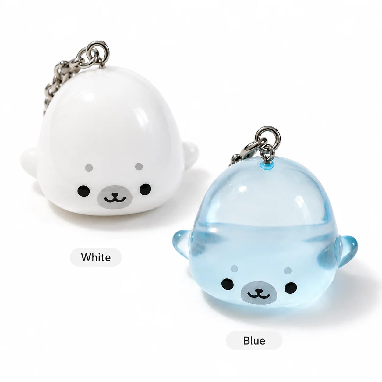 Cute Cartoon Seal Phone Case with Mini Animal Keychain Pendant Protective Cover for Women Girls