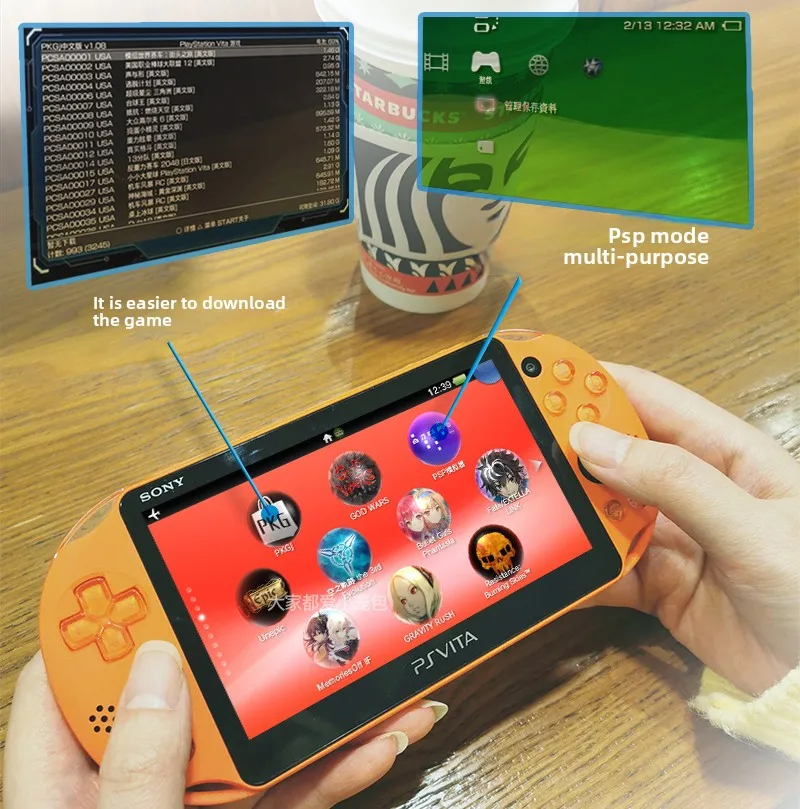 

PSV1000/2000 Accessory HD Game Console Handheld for GBA Arcade FC Little Overlord PSP Emulator PSVita Plastic Material