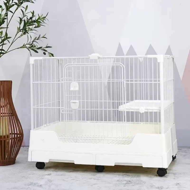 Double drawer anti-spray urine special rabbit cage breeding extra large household