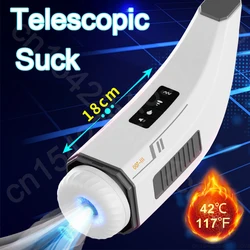 Blowjob Sucking Male Masturbator Automatic Telescopic Big Masturbator Cup for Men Heating Sex Toys USB charging Adult Goods Shop