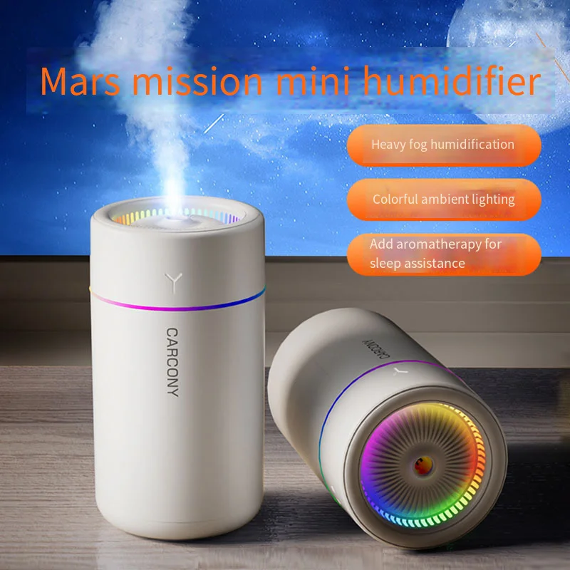 280ML Air Humidifier Large Fog Volume Colorful Atmosphere Light Silent Aroma Diffuser Essential Oils Aromatherapy for Home Car
