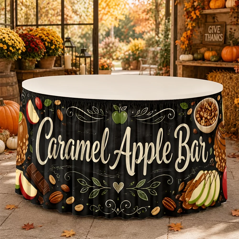 One table skirt - Honey-scented apple bar autumn harvest decoration - Autumn theme event setup