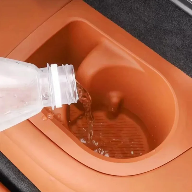 Water Cup Holder Li Lixiang L8 L9 2023 2022 Car Third Cup Mat Silicone Rear Storage Door Slot Water Cup Cusion Auto Accessories