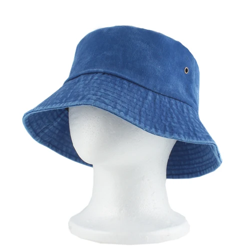 Imagen 2 del producto Sombrero de cubo de verano para padres e hijos, sombreros de sol con protección UV de tela vaquera lavada Vintage para niños y niñas, gorros de algodón para exteriores para adultos