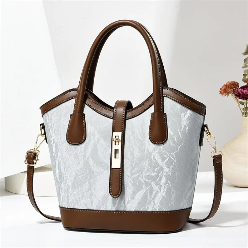 Sac à main élégant en cuir pour femmes, fourre-tout classique populaire, sacoche de marque de luxe de styliste haut de gamme