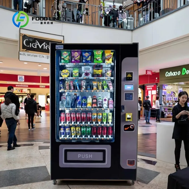 

Combo Drinks Snacks Vending Machine Customized High Quality Small Touch Screen Display Refrigerator Coin Cashless Payment System