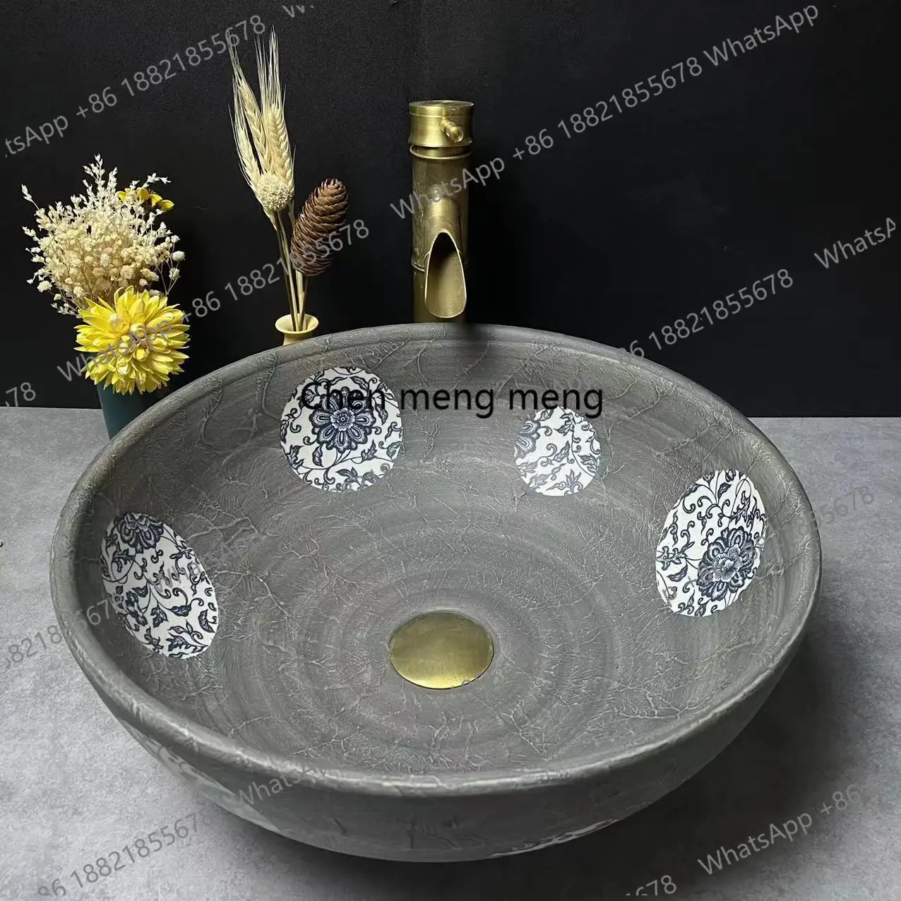 Art basin on stage, bowl-shaped wash basin, bathroom wash basin
