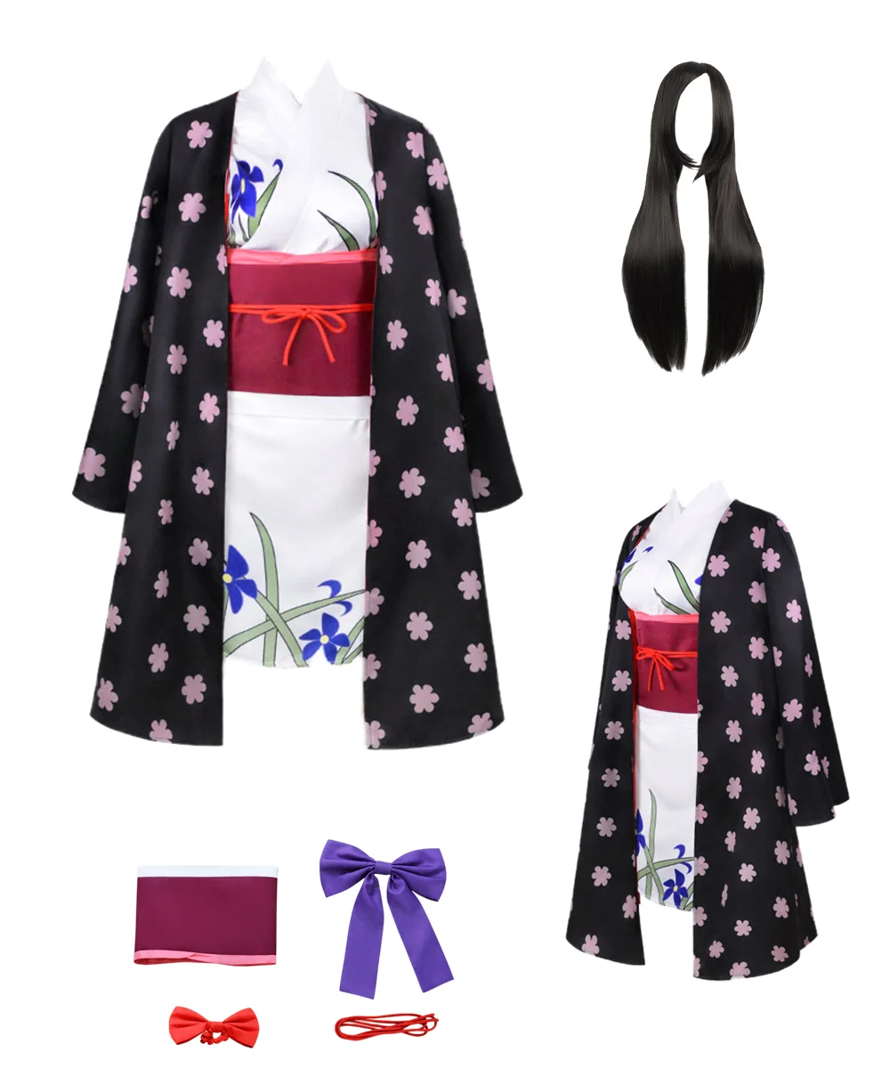 

Anime Adult Nico Robin Cosplay Purple Kimono Nico Robin Costume Women's Suit Halloween Costume