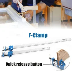 ONLY 1PC 24Inch DIY Heavy F Clamp T Bar Wood Clamps for Woodworking Quick Release Fixture Sash Long Cramp Bench Wood Grip