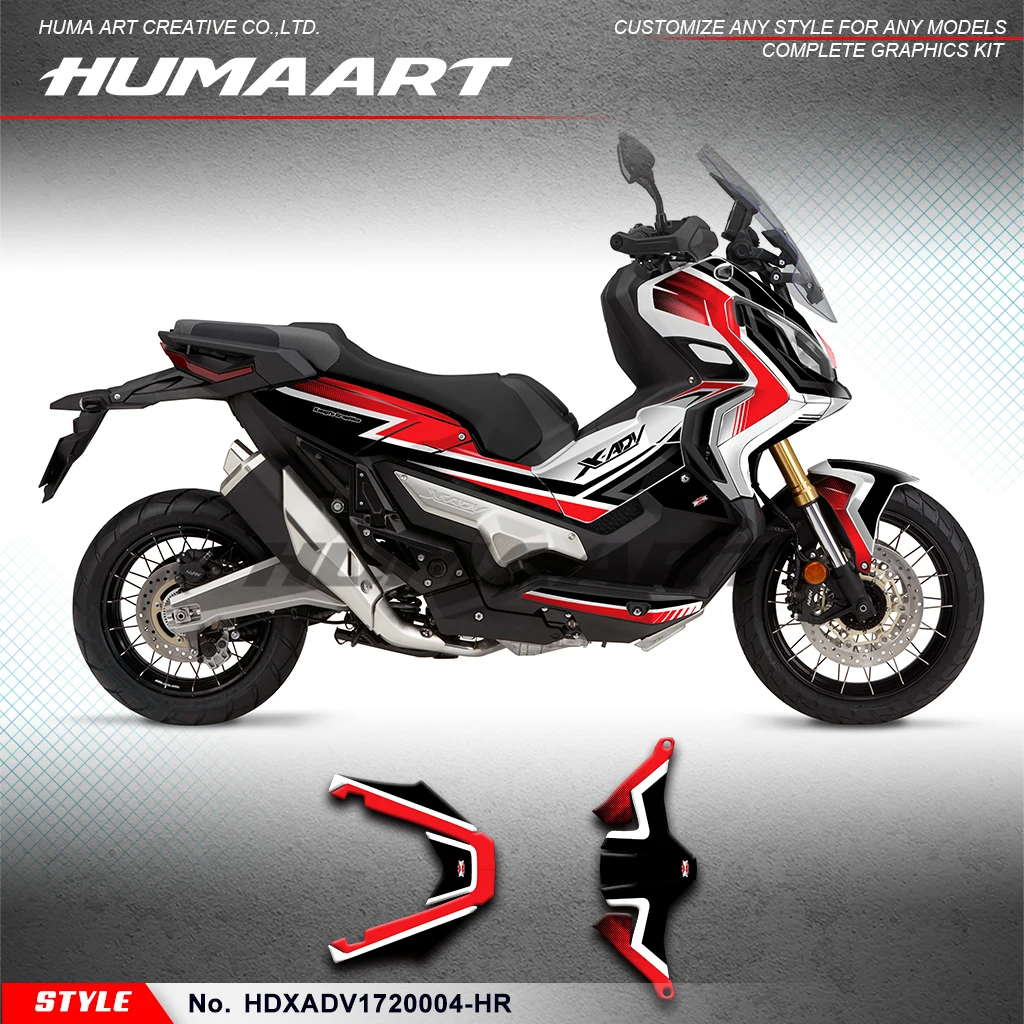 

HUMAART Restyle Graphics Motorcycle Stickers for Honda X-ADV 750 X ADV 2017 2018 2019 2020 Rebuild, Style No.HDXADV1720004-HR