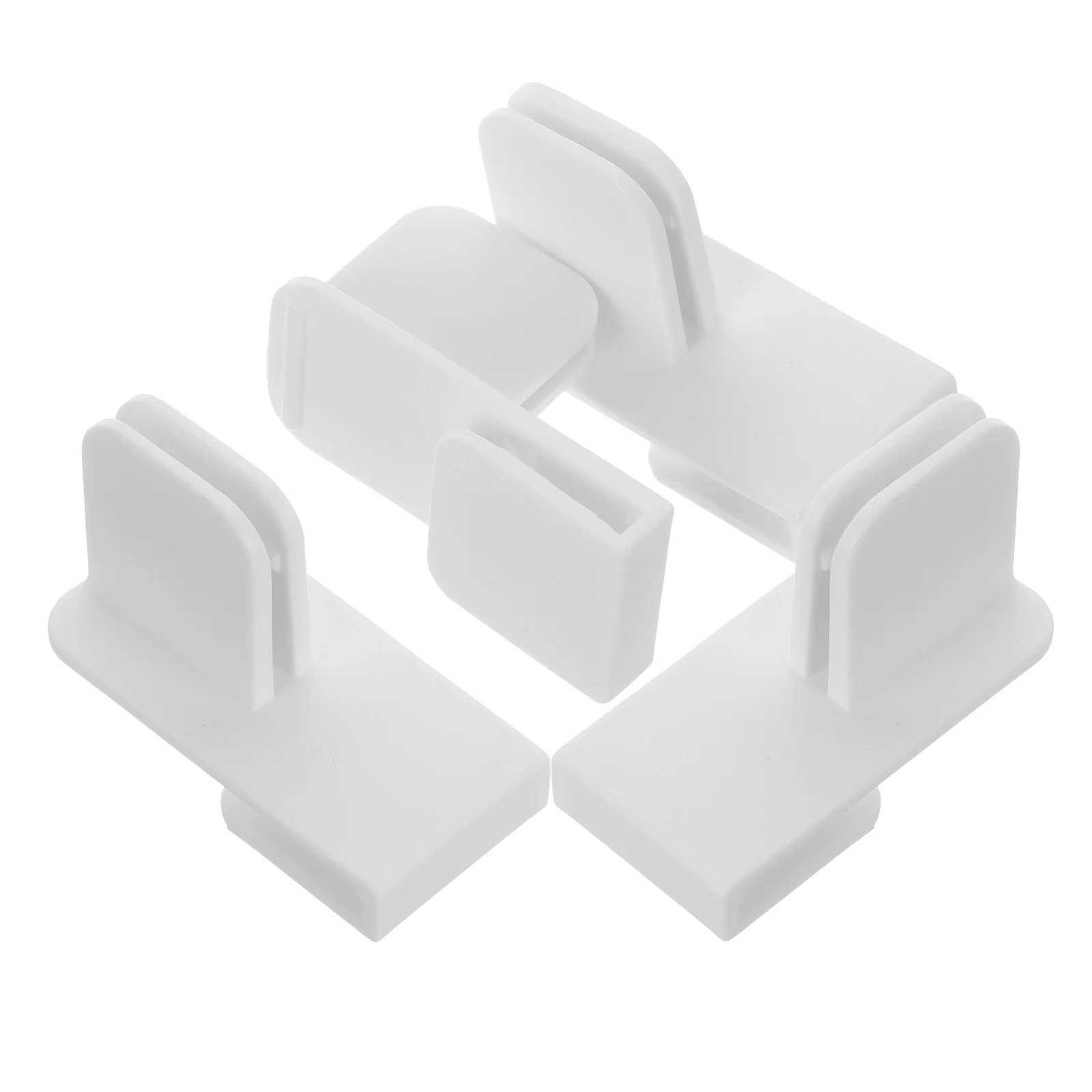 

4 Pcs Side Clip Compact Divider Clips Drawer Holder Clamp Invisible Fixer Plastic for Kitchen