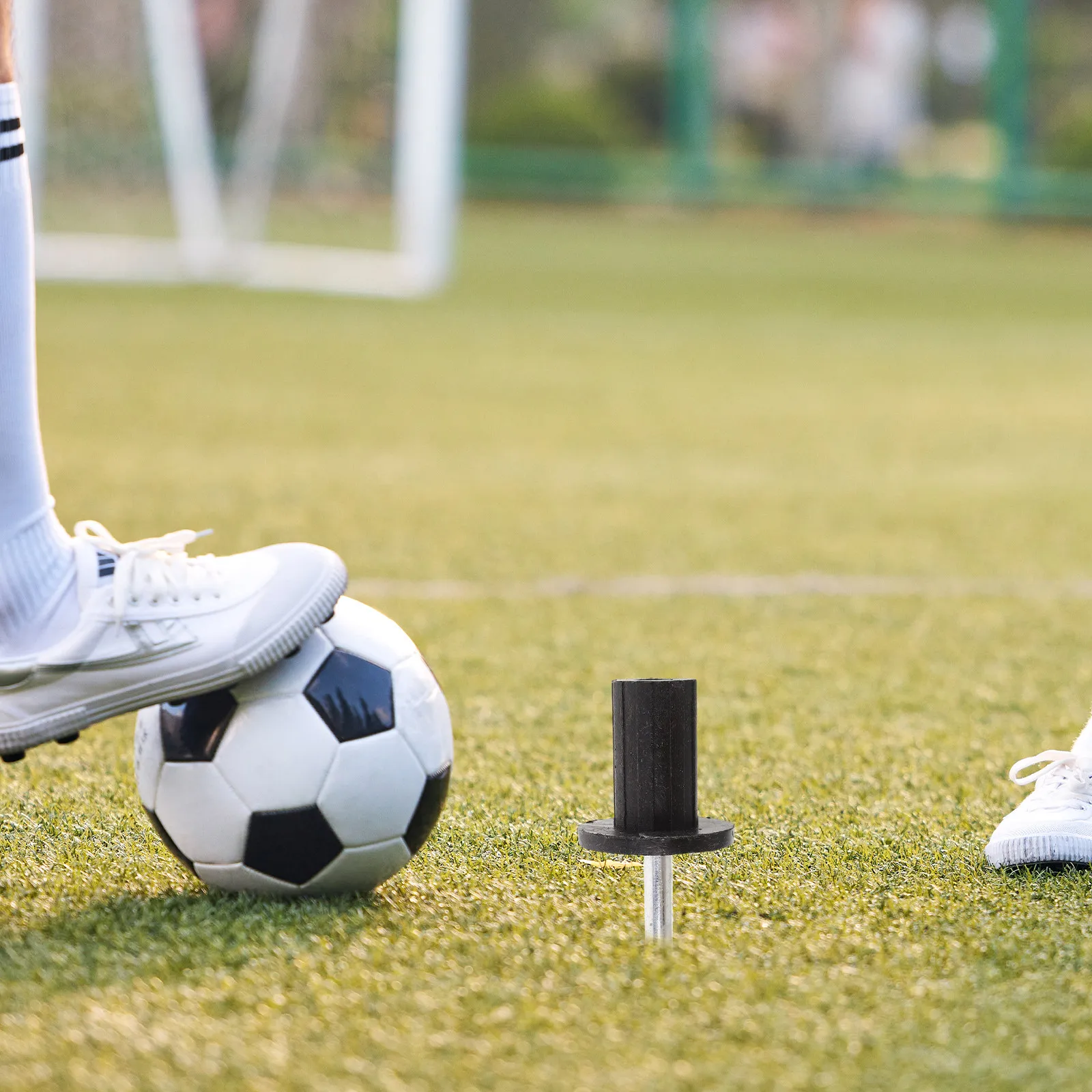 Soccer Pole Fixing Stake Corner Flag Spike Stainless Steel Training Mount Insert Into Ground Portable Stable Training Pole Base