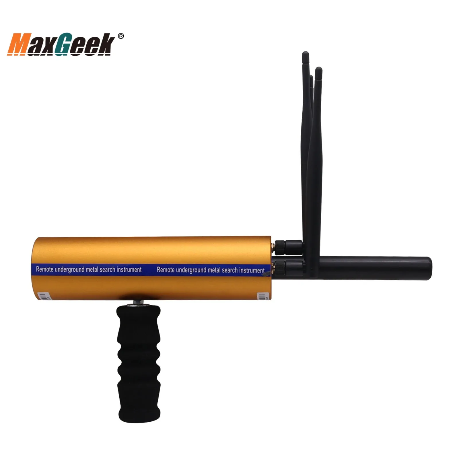 Maxgeek High Sensitive AKS Metal Detector a lungo raggio argento rame Gold Hunt Treasure Find con tre antenne