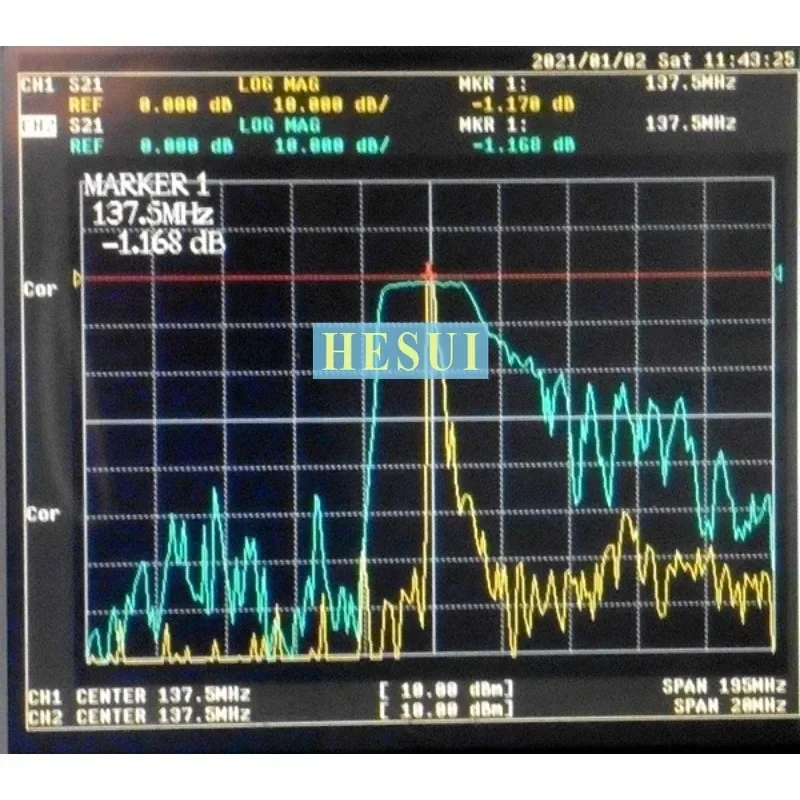 BPF Filter RF 137.5MHz Module  weather satellite band dedicated SAW bandpass filter, 1MHz Module bandwidth, SMA interface