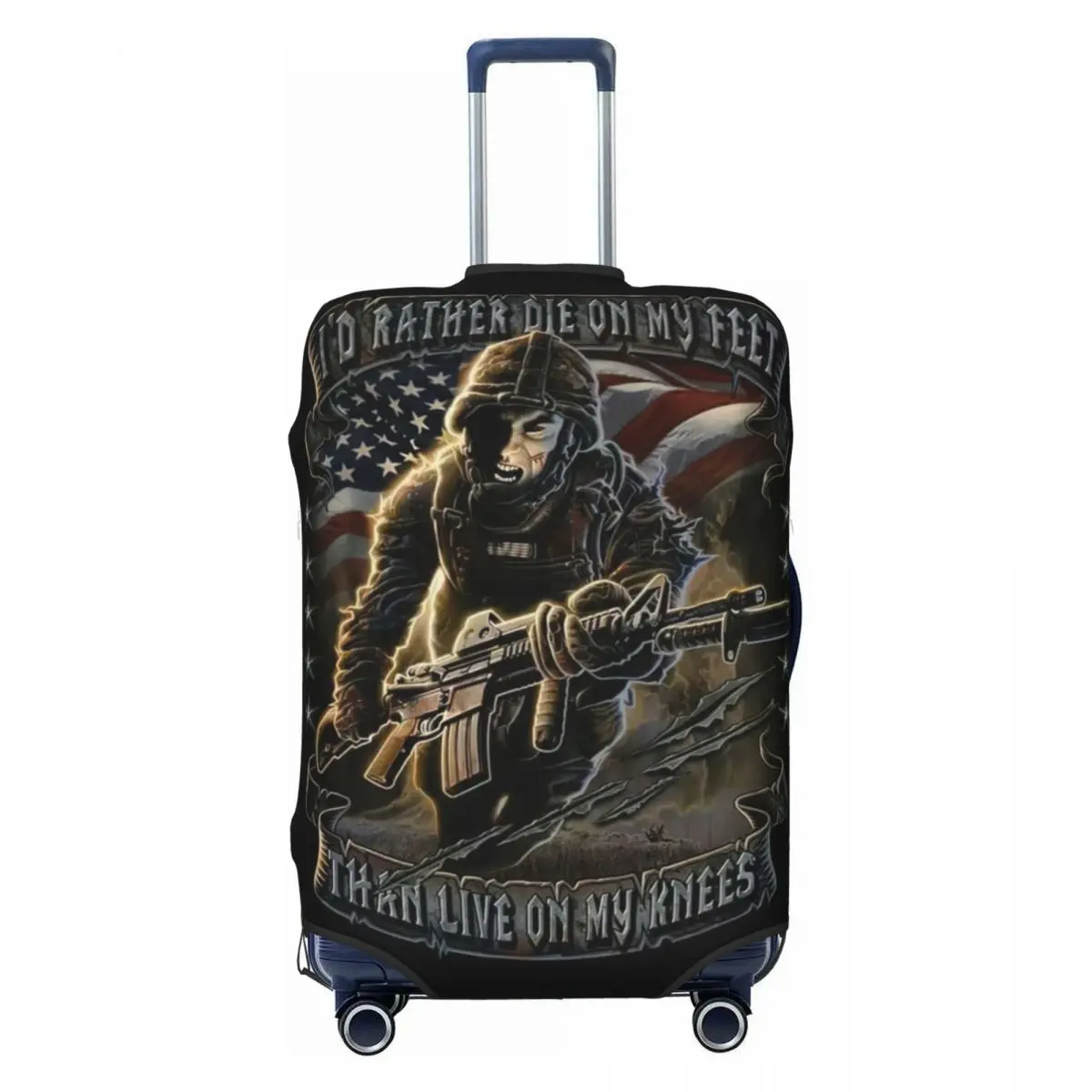 Patriotic Clothing Print Luggage Protective Dust Covers Elastic Waterproof 18-32inch Suitcase Cover Travel Accessories