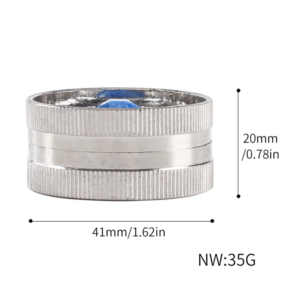 MOONSHADE Gemstone Design 2 Layers Tobacco Grinder 40mm Zinc Alloy Material Dry Herb Crusher for Smoking Grass Smoke Accessories