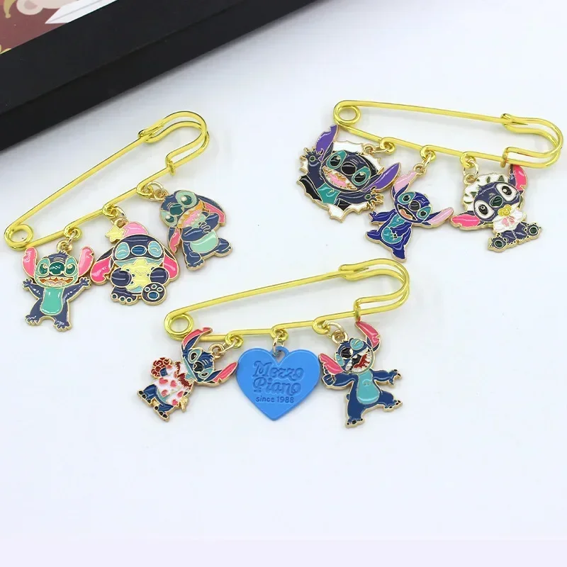 1PC Cute Disney Stitch Brooch, Lilo & Stitch Metal Badge with Alloy Enamel for Clothes and Bags.