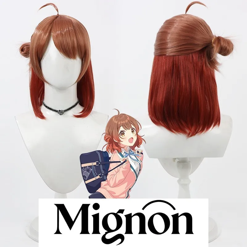 

Idolmaster Gakuin Hanami Yua парик для косплея двухцветный силиконовый чехол для кожи головы подарок на Хэллоуин