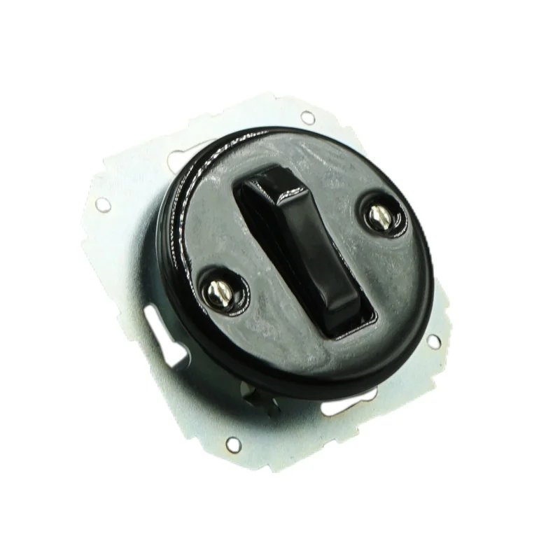 European Retro Flush Mounted Porcelain Wall Button Switch One Gang, Two Gang, Crossing Way, Door Bell,Curtain Bell - view 3