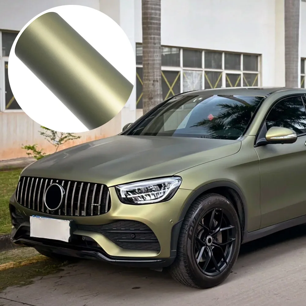 Matt Lightning Green Car Wrap Film Color Change Vinyl Sticker Bubble Free PVC Auto Body Decal Decoration Accessories Roll