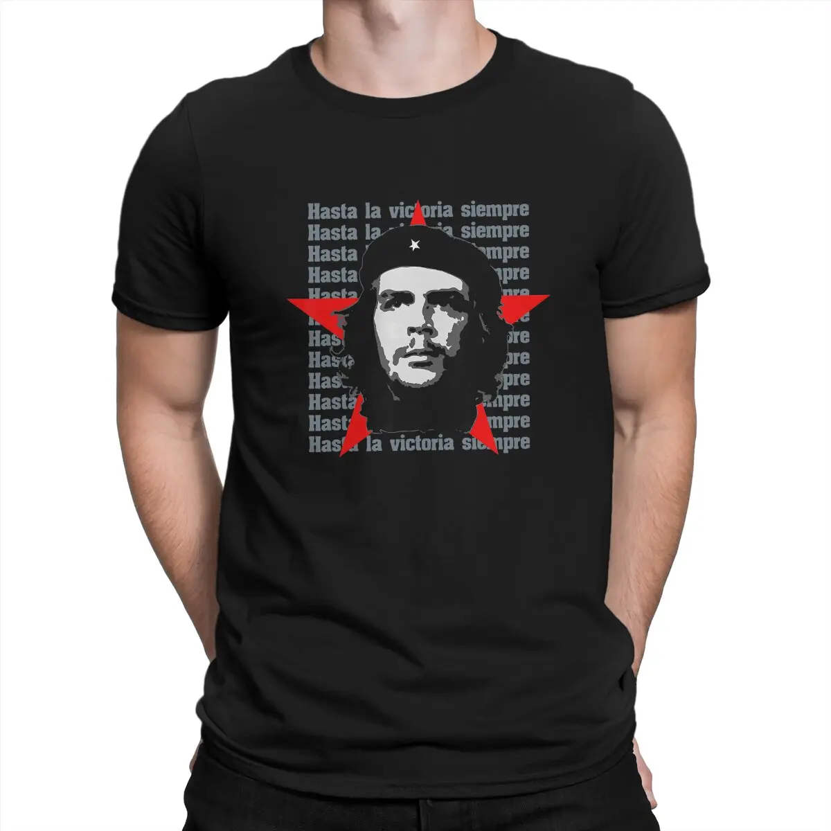 Hasta La Victoria Siempre Star Graphic Polyester TShirt Che Guevara Style Streetwear Comfortable T Shirt Male Short Sleeve