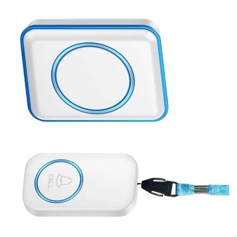 G5GA Caregiver Pager 60 Chimes Nurse Calling Patient Fall Help System Wireless Call Button Elderly Alarm SOS Alert