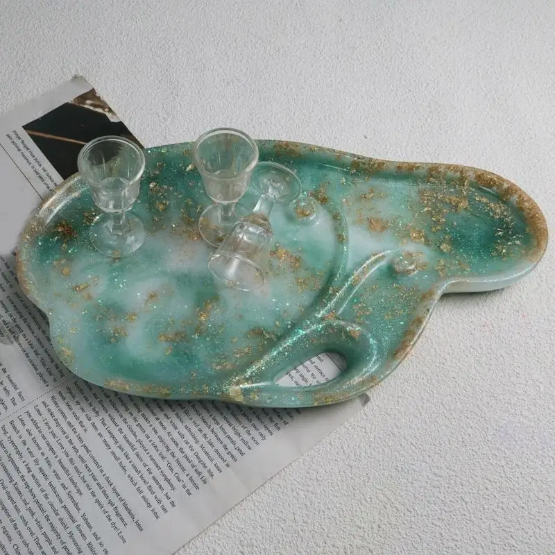 N2UE صينية تخزين قالب من السيليكون لتقوم بها بنفسك كريستال غير النظامية قالب صينية قوالب راتنجات الايبوكسي الجص الاسمنت ملموسة #5