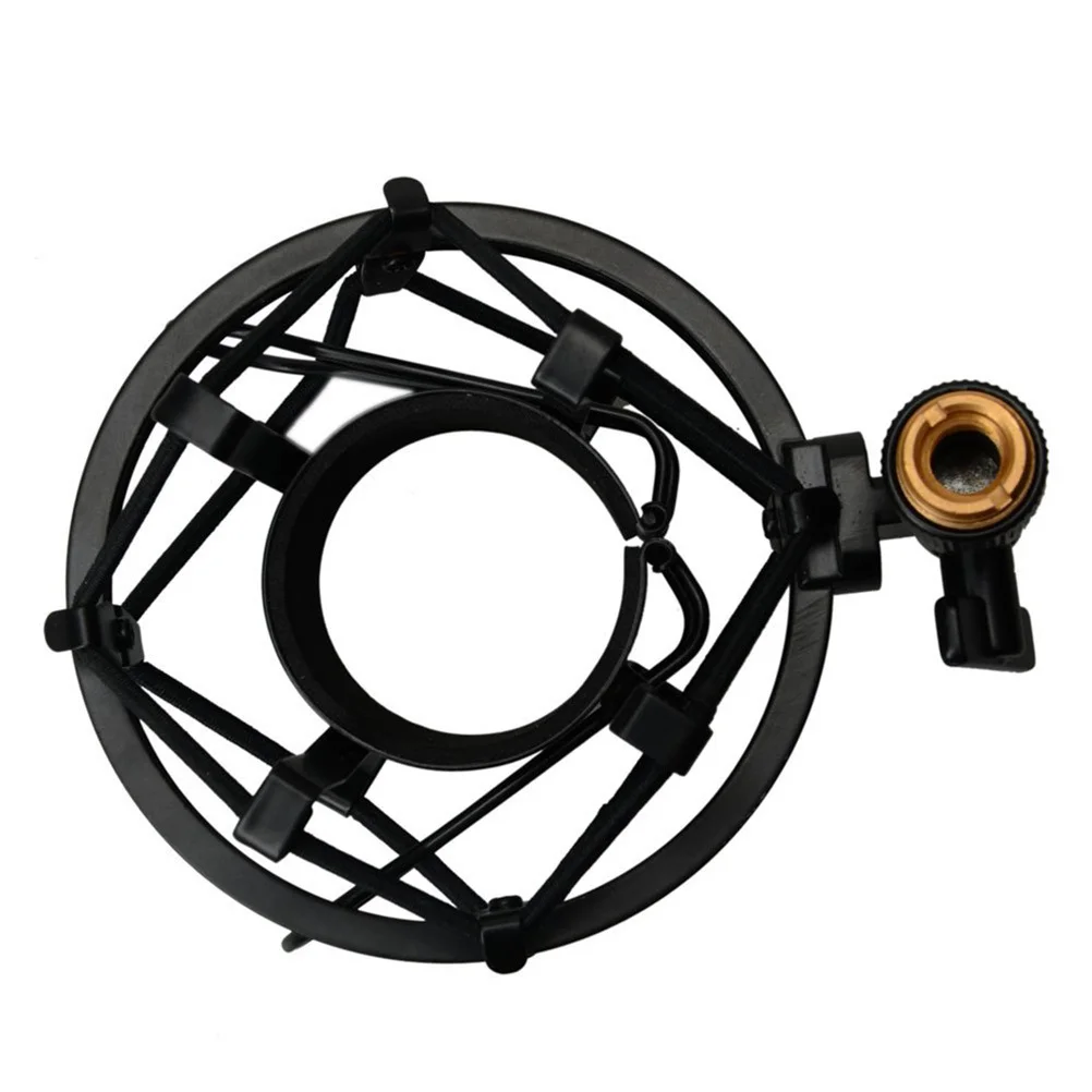 

5Cm Metal Mic Shockmount Solid Microphone Mount Vibration Dampening for Studio Recording Mic Black Microphone Mount