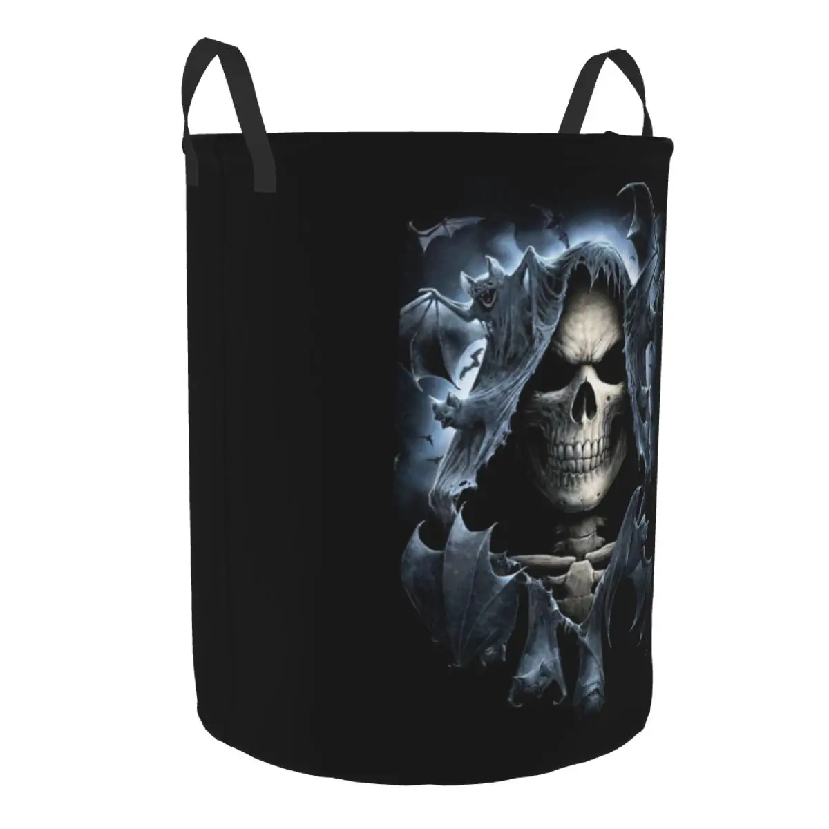 Horror Gothic Skeleton Death Skull Laundry Basket Collapsible Baby Hamper for Nursery Toys Organizer Storage Bins