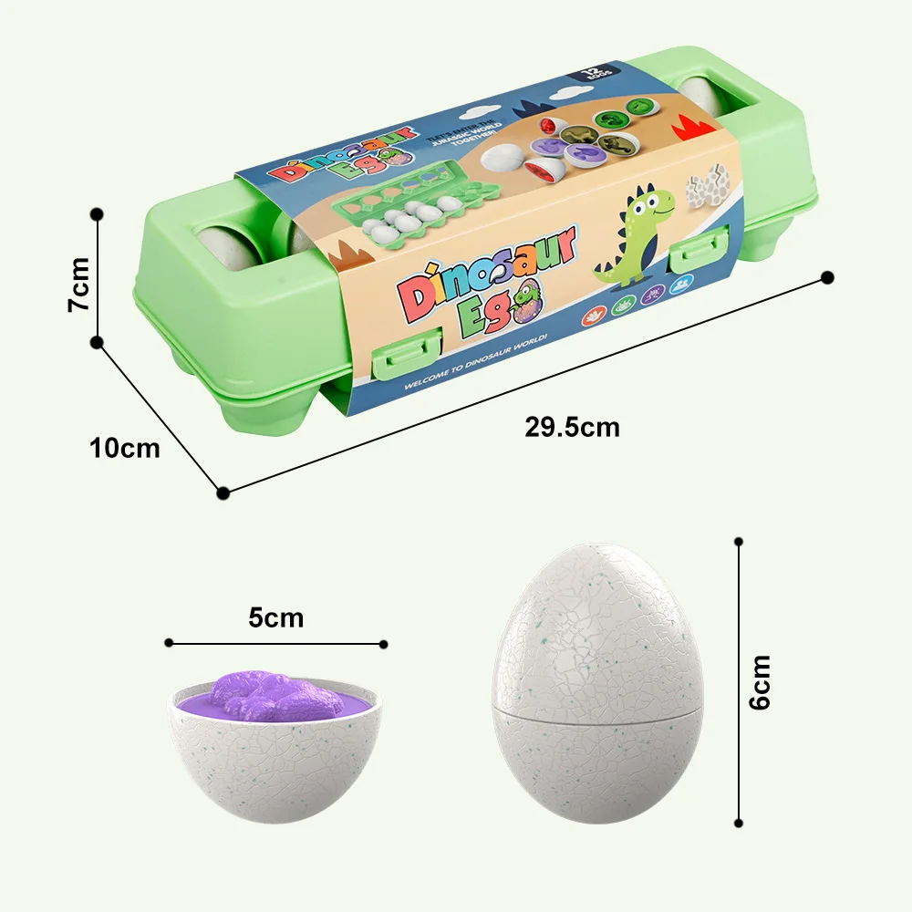 12Pcs Baby Educational Toys Easter Eggs Learning Color Shape Recognize Montessori Toys For Kids Matching Eggs Puzzle Toys Gifts