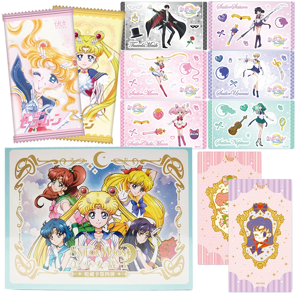 

Sailor Moon Collection Cards Beautiful Magical Girls Funny Cute Sweet Love Shaped Character Cards Christmas Family Gifts Toys