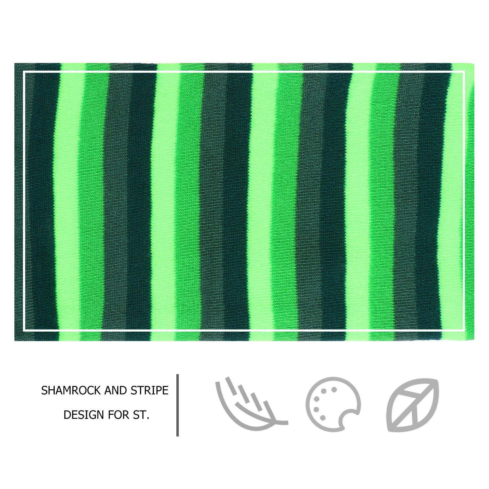 

Irish Stripe Comfortable Soft Fit Breathable St Patrick Party Costumes Day Party Favors Costume Props Thigh High Socks