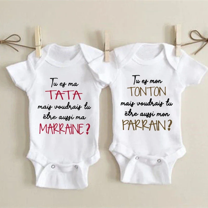 You Are My TATA But Would You Also Like To Be My Godmother Baby Bodysuit Clothes Summer Infant Jumpsuit Boy Girl Toddler Outfits