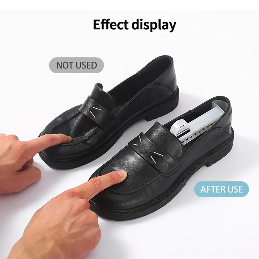 1 Pairs الأحذية نقالة الأحذية شجرة المشكل رف البلاستيك قابل للتعديل طول الرجال/النساء أشجار الأحذية نقالة التمهيد حامل المنظمون