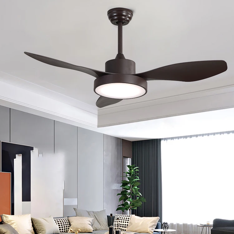 Sofucor Ventilador de teto moderno de 47 polegadas com LED DC 6 velocidades de alta velocidade do vento com controle remoto para ambientes internos