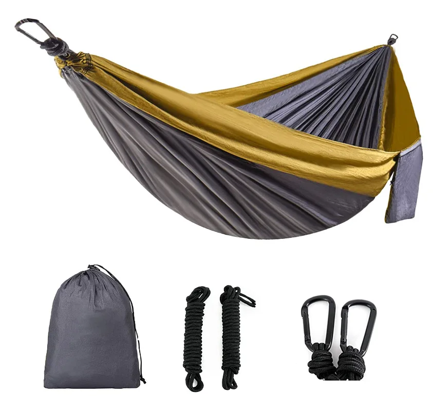 

Outdoor camping double nylon 210T parachute cloth hammock swing