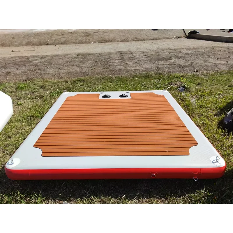 Giant Inflatable Water Park Floating Island Platform For Lake Sea Party Yacht Dock Raft With Drip Seam Material Entertainment