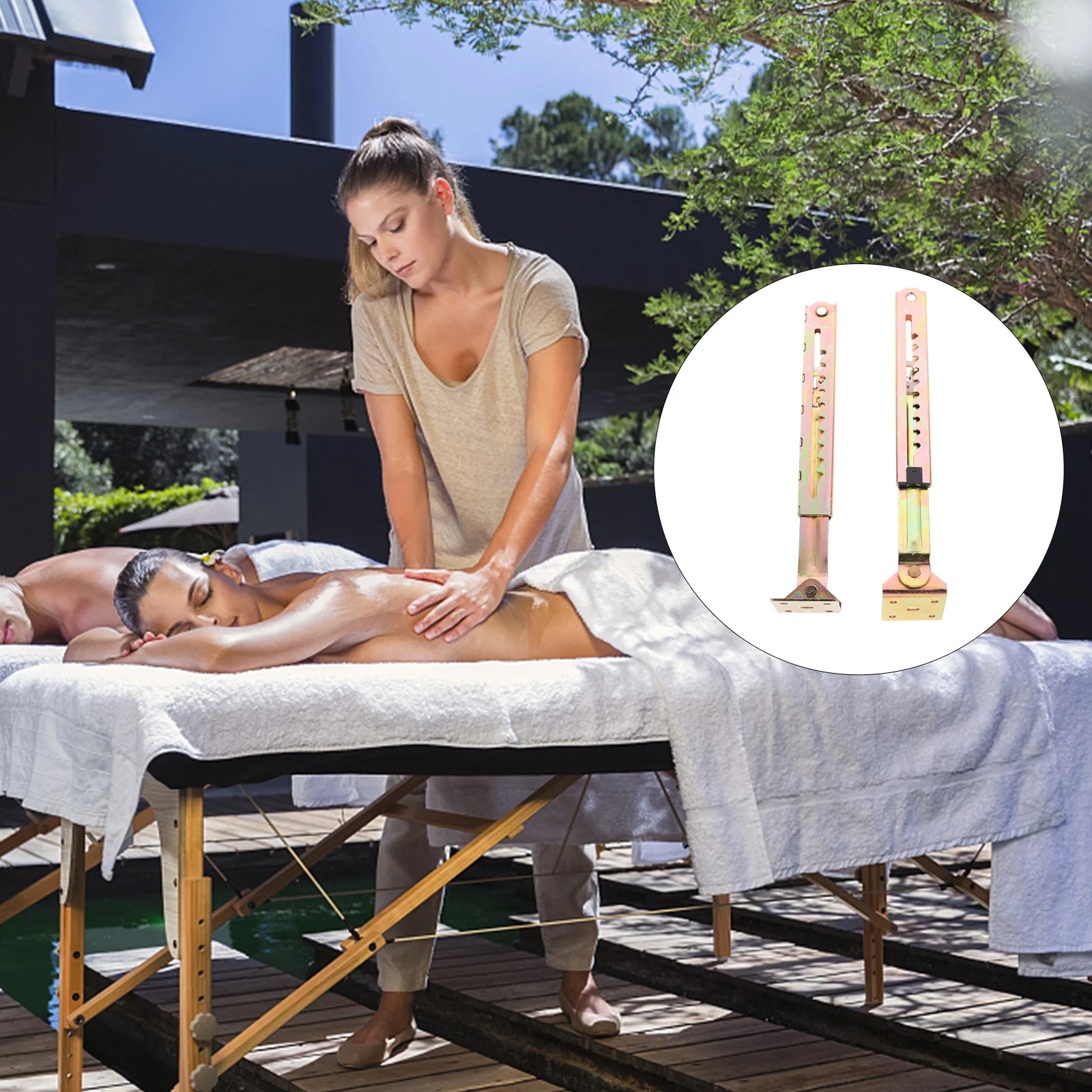 

1Pair Telescopic Rack Premium Steel Furniture Brackets Adjustable Angle Bed Table Supporters Load Bearing Rust Resistant