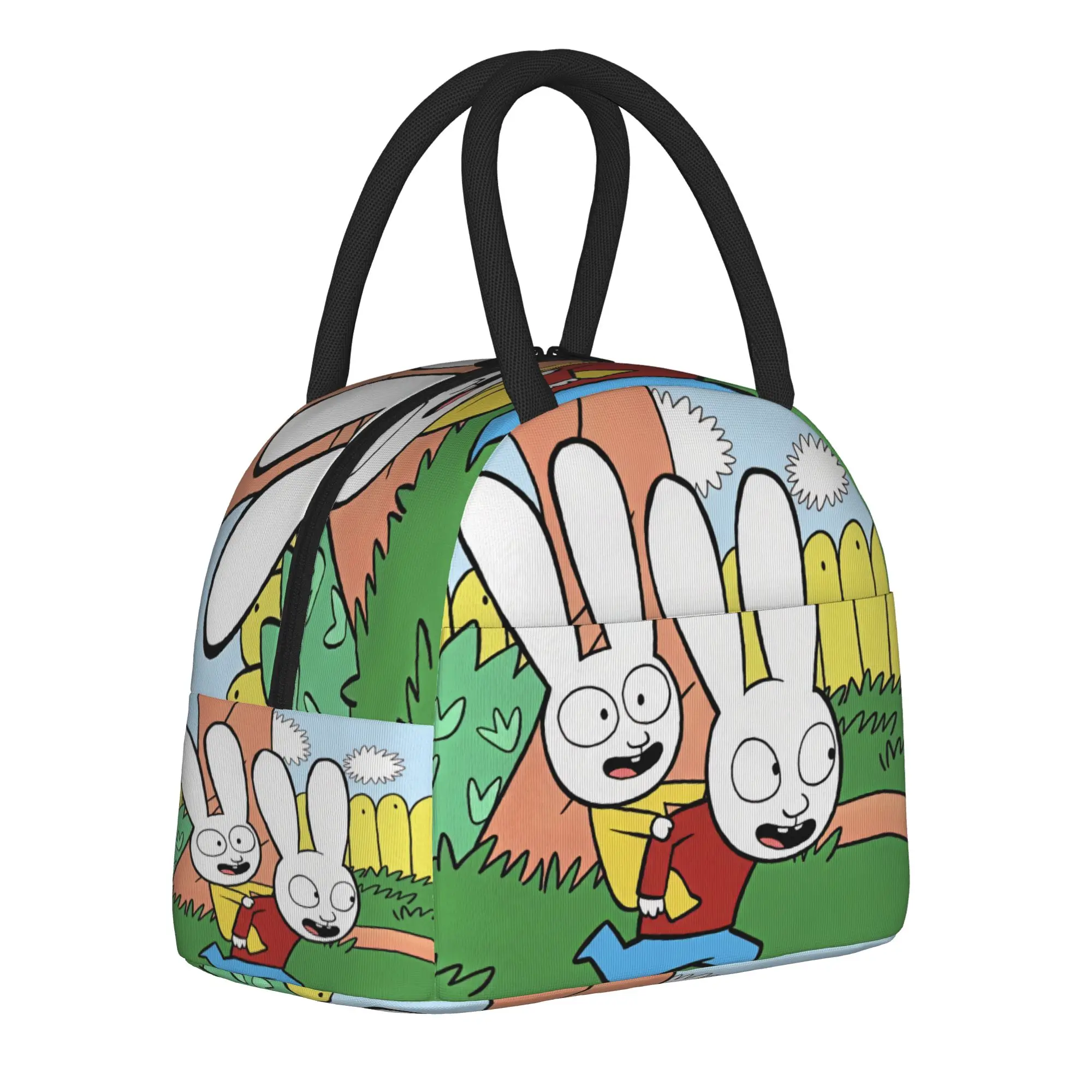 Simon Super Rabbit Lunch Bag  Office Lunch Box For Women Fun Print Tote Food Bags Waterproof Convenient Cooler Bag