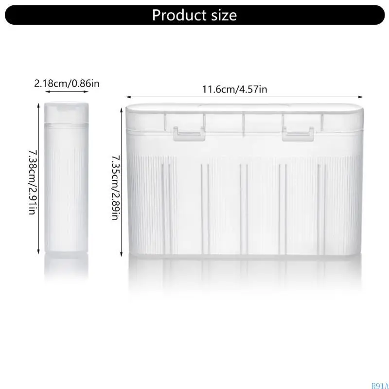 R91A AA AAA 18650 배터리 홀더 케이스 프로텍터 주최자 휴대용 저장 솔루션