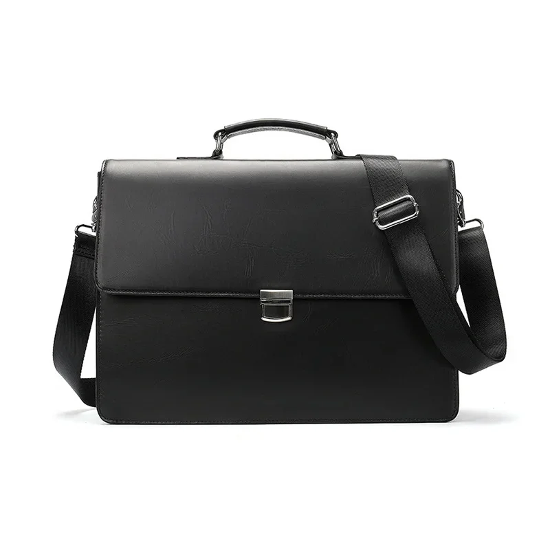 Maletín clásico de lujo para hombre, bolsos de trabajo de cuero genuino, bolsos de negocios, piel de vaca negra y roja, portátil, bolso de médico